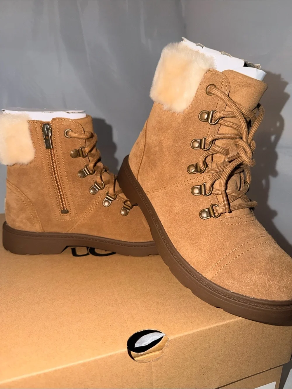 UGG Kids Azell Hiker Weather Boots- Chestnut